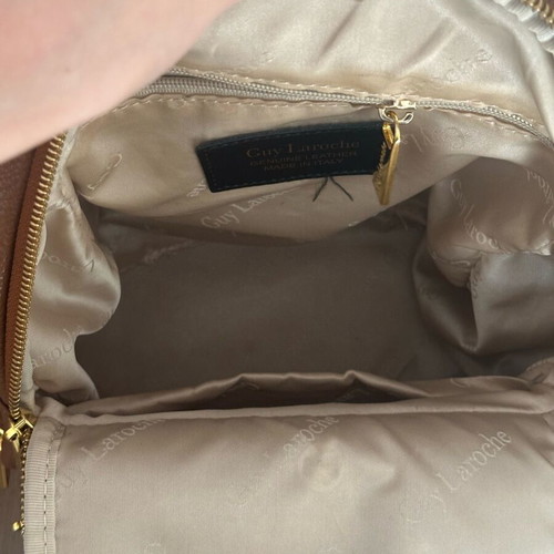 Guy Laroche leather brown backpack like new