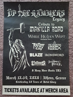 Αφίσα Up The Hammers Legacy 2026 Manilla Road συναυλίας