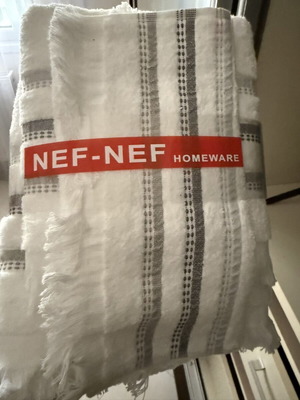 NEF-NEF σετ 3 βαμβακερές πετσέτες σε λευκό και γκρι