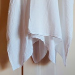 White summer cotton dress like new, adjustable size S to light L