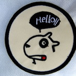 Hello patch silk thread with permanent colors and adhesive
