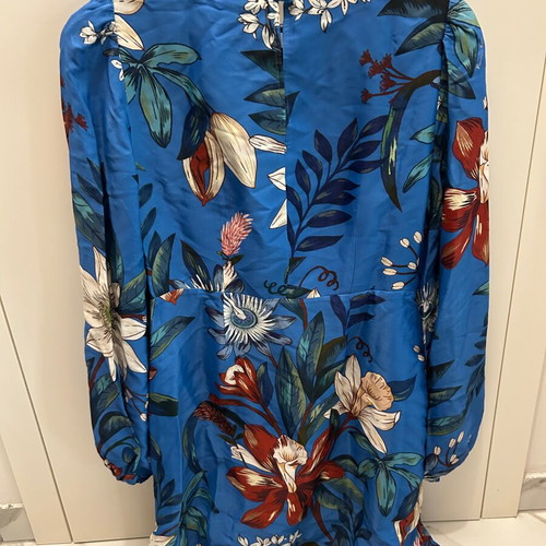 Farm Rio satin dress, medium, multicolored