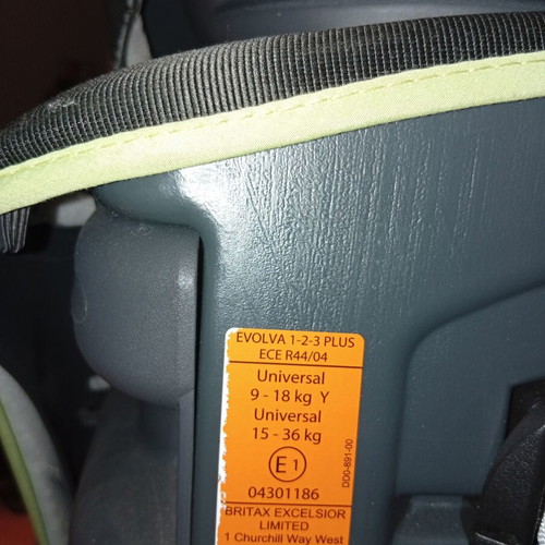 Britax Romer Evolva 1-2-3 Plus child car seat, group 1/2/3