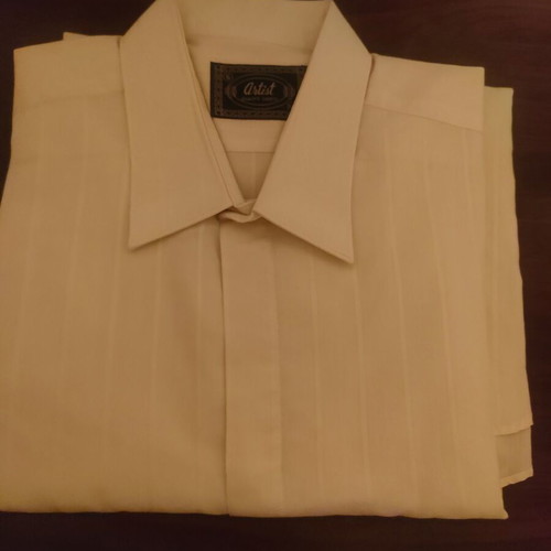 Long-sleeve shirt used ecru Artist quality clothing XXL