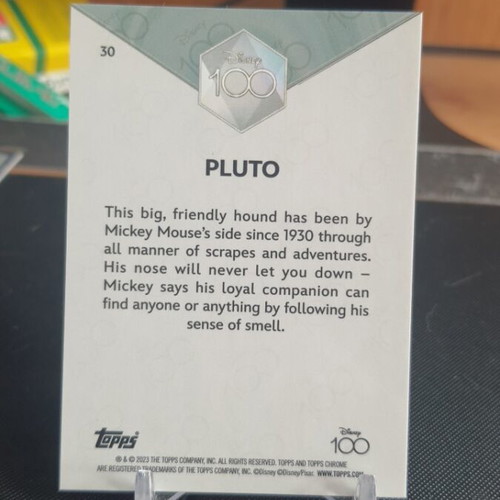 Topps Disney Chrome 2023 D100 Pluto Base card like new