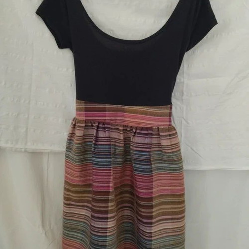 Romantic vintage dress Fullah Sugah like new, black and multicolored