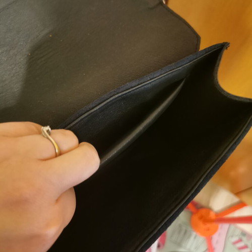 Lovely Handmade crossbody bag like new, blue and black