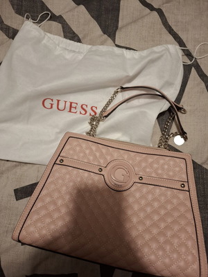 Guess women's handbag, pink, 5 compartments