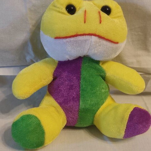 Set of 3 used plush toys frog lobster and dog