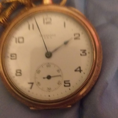 Pocket watch gold-plated like new, Standard U.S.A., collectible 150 years old