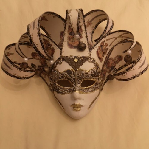 Handmade porcelain mask from Venice, 30x30 cm