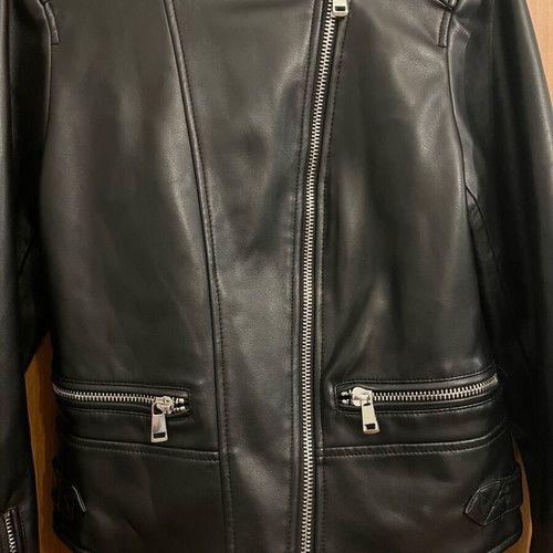 Zara black biker jacket like new, size M
