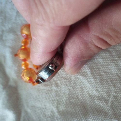 Bracelet watch, orange, women's