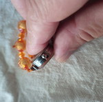 Bracelet watch, orange, women's