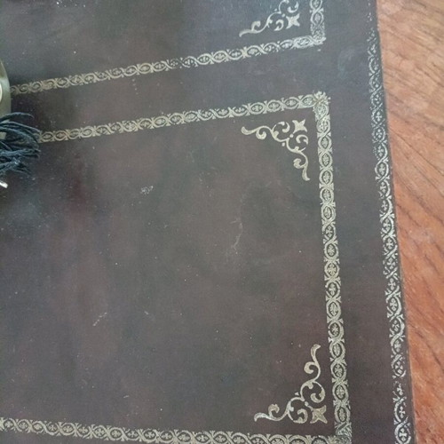 Antique desk used with leather top