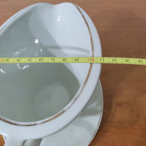 Winterling porcelain sauce boat used with gold rim