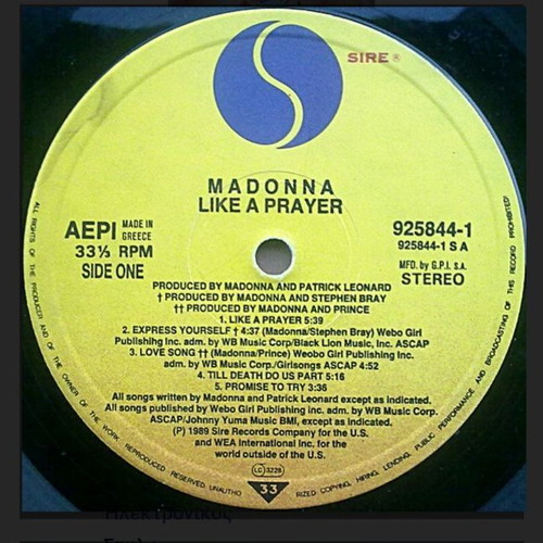 Madonna Like a Prayer άλμπουμ σαν καινούργιο, pop