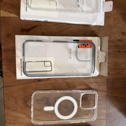 iPhone 16 Pro Max cases, pack of 4, silicone, transparent