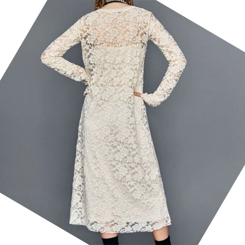 Zara lace dress with long sleeve and slip dress like new, romantic