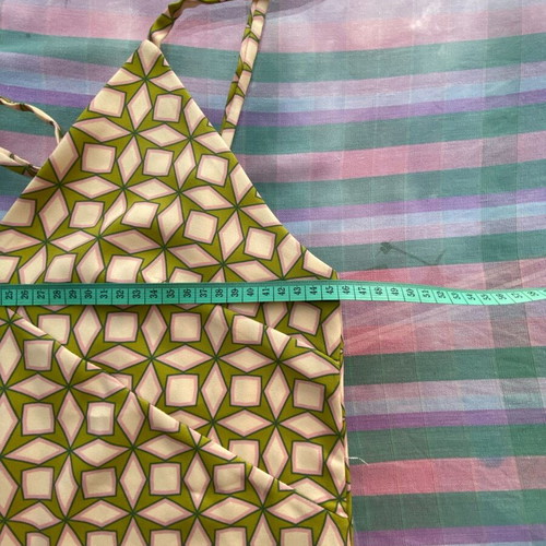 Long dress Kado handmade clothes new, lime and beige shades