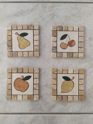 Μαρμαράκια 10x10 εκ καινούργια από αναπαλαιωμένα μάρμαρα Ιταλίας