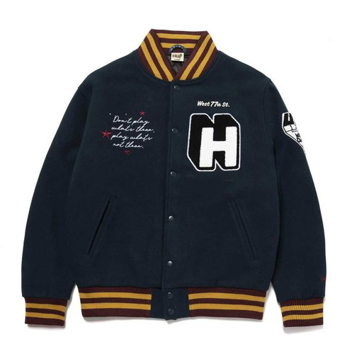 HUF x Miles Davis Pangaea Varsity Jacket new, men's size L, wool blend