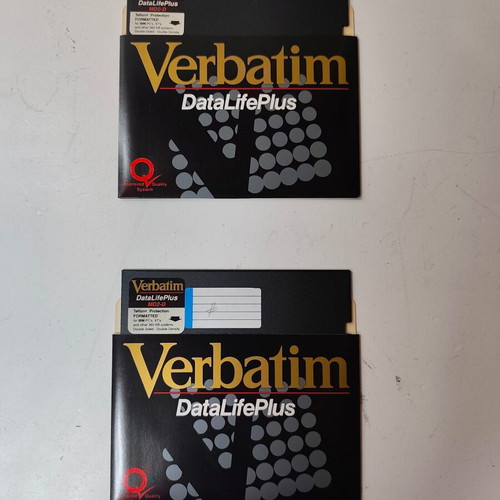 Verbatim Datalife MD2D floppy disks used, 2 pieces, 5.25 inch