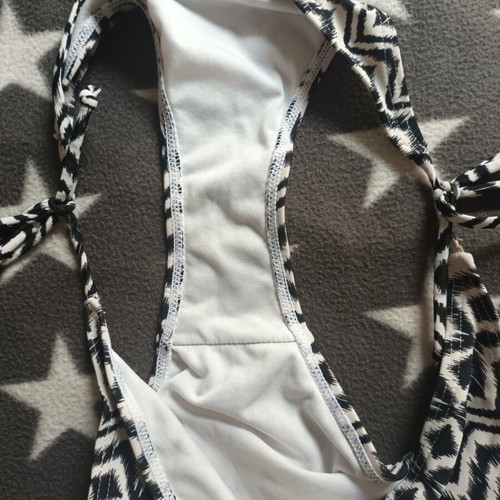 Swimwear bottom used, black and white, size L 40 12, with gift