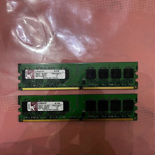 Ram DDR2 2x1GB Kingston kvr667d2n5/1g like new