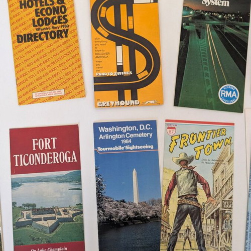 Vintage travel brochures USA set of 14 used from 1980s