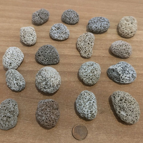Limestone decorative stones new, pack of 18, natural