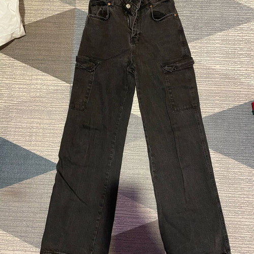Cargo jeans black like new, size S / 36 / 8