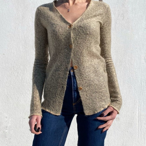 Max & Co knitted cardigan used, size S, beige gold