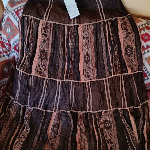 Long brown skirt new, size 6XL