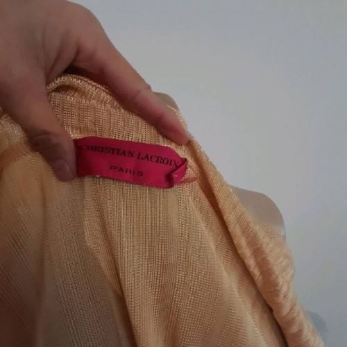 Christian Lacroix cardigan used, gold color with knitted details
