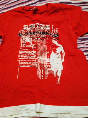 Μπλούζα παιδική μεταχειρισμένη για αγόρι 6 ετών, κόκκινη, μέγεθος 110 cm