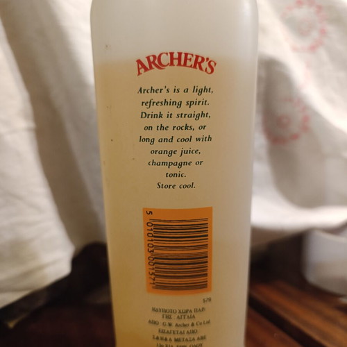 Archers Peach Schnapps Vintage Bottle 23% vol for Collection