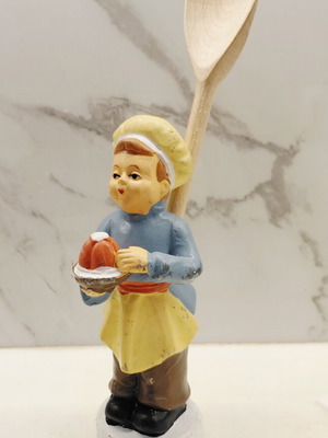 Decorative chef wooden spoon holder like new