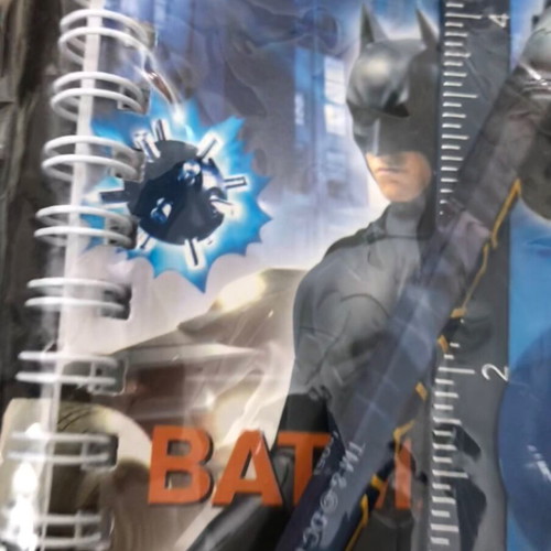 Batman Begins movie school set new with pencil, ruler, sharpener, eraser and notebook DC Comics