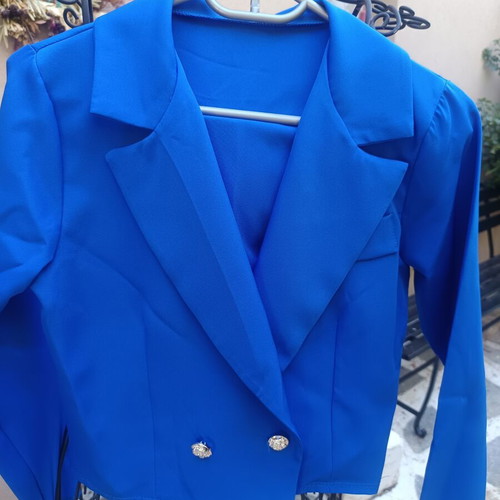 Blue blazer and shorts skirt set size S/M new