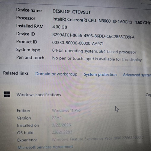Laptop Lenovo ideapad 300 μεταχειρισμένο με Windows 11, 4GB RAM, 500GB HDD
