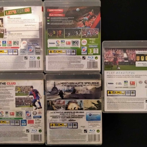 FIFA PS3 bundle like new with FIFA 09, 12, 13, 15, 16