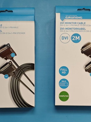 Grundig DVI Monitor Cables 3 Pack 2m New