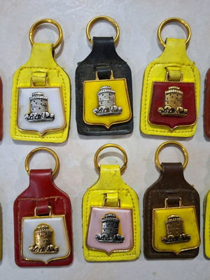 Keychains with White Tower, pack of 10, 1970s