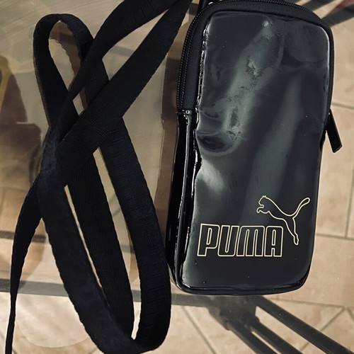 Puma Core Up Sling Bag, black glossy, adjustable strap