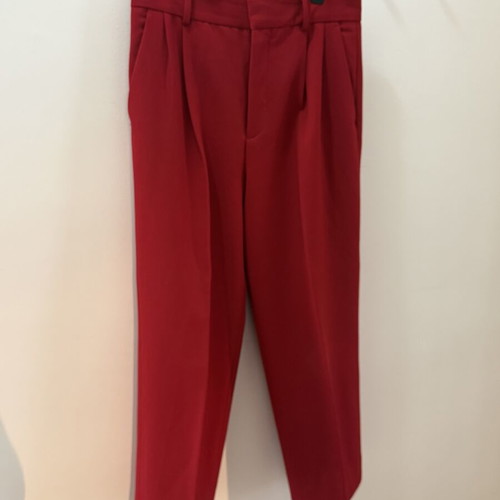 Zara red high-waisted pants medium like new