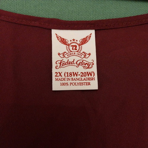 Faded Glory No 2X Purple Blouse like new, sleeveless plus size