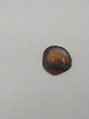 Bronze decorative item used with oxidation and scratches