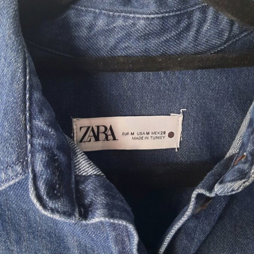 Zara denim dress like new, long-sleeve, blue