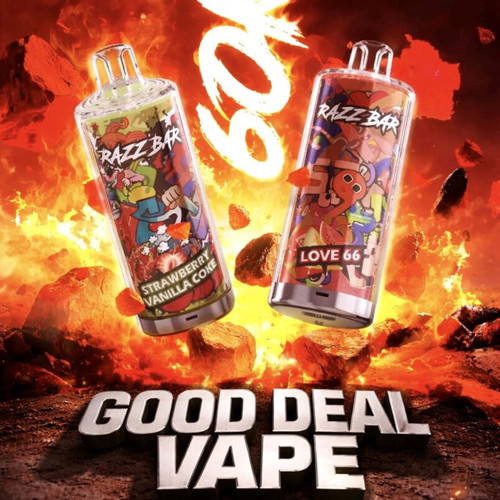 Razz Bar 60K new vape with long-lasting use up to 60,000 puffs